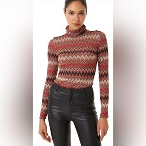 MISA Los Angeles Nadia Top in Winter Chevron